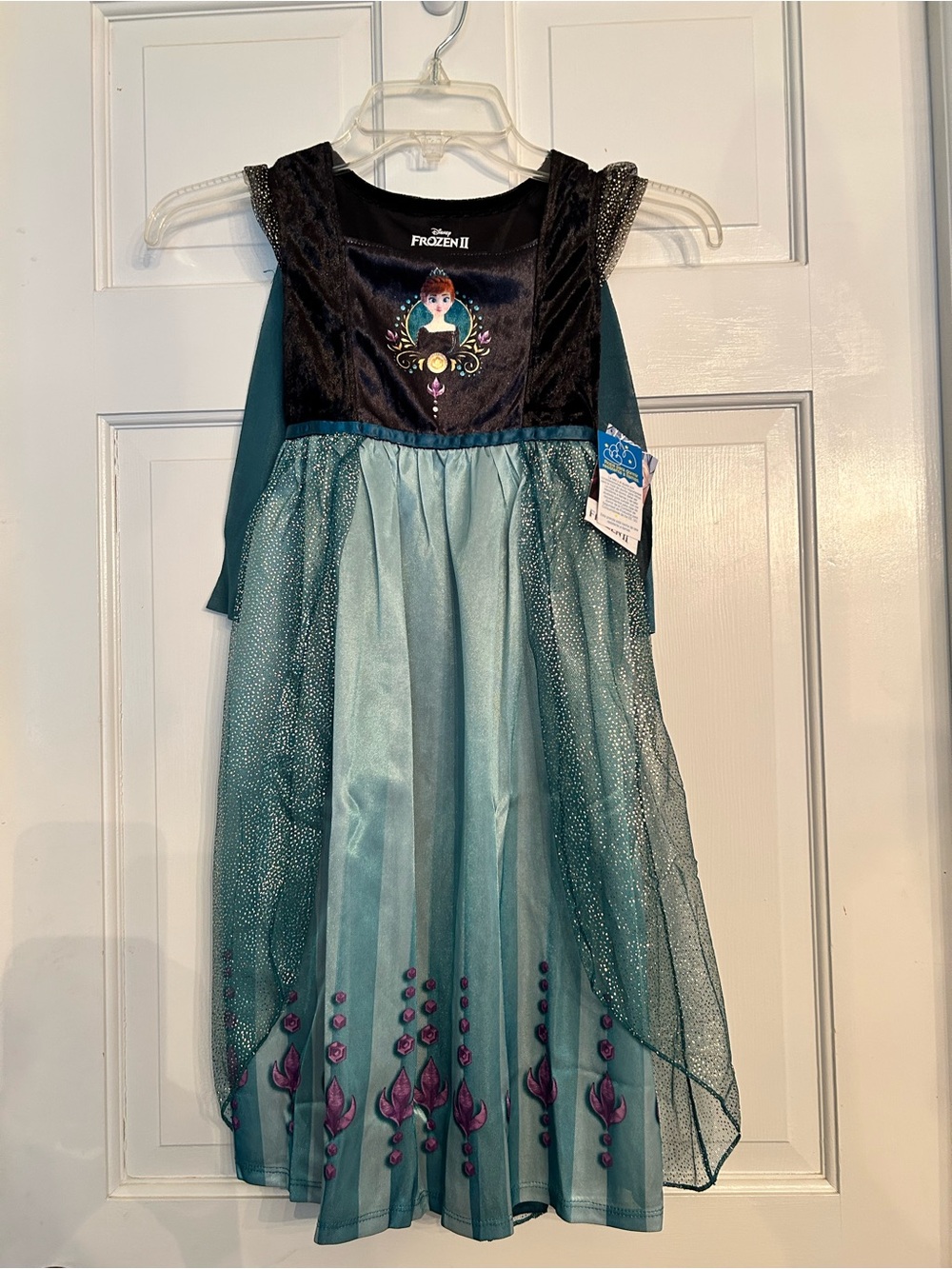 Disney Anna Teal & Black Girls' Nightgown Nightgown 6